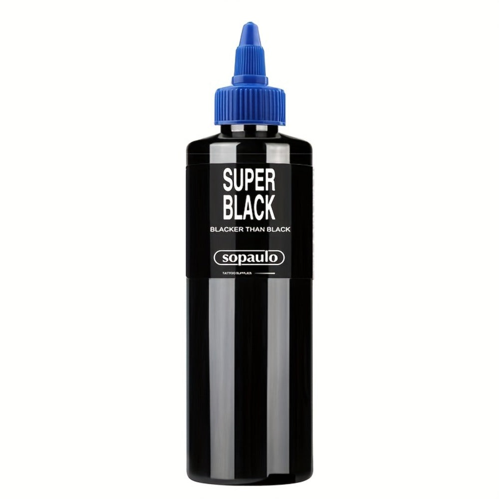 Tattoo Ink 8oz 240ml Single Black Bottle with Ultra-Dark Color Label and Large-Capacity Format — image 3