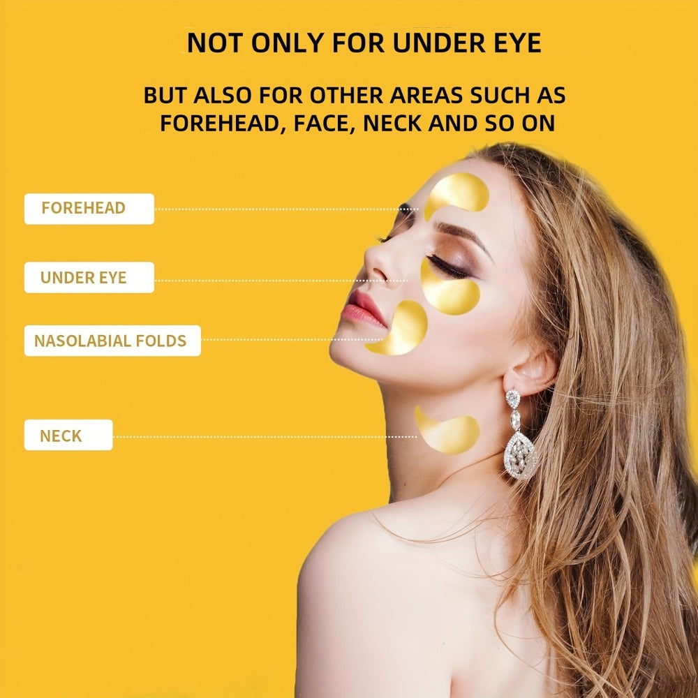 30-Pair ALIEORY Gold-Tone Under-Eye Patch Box with Individual Pouches and Collagen and Hyaluronic Acid Wording — image 6