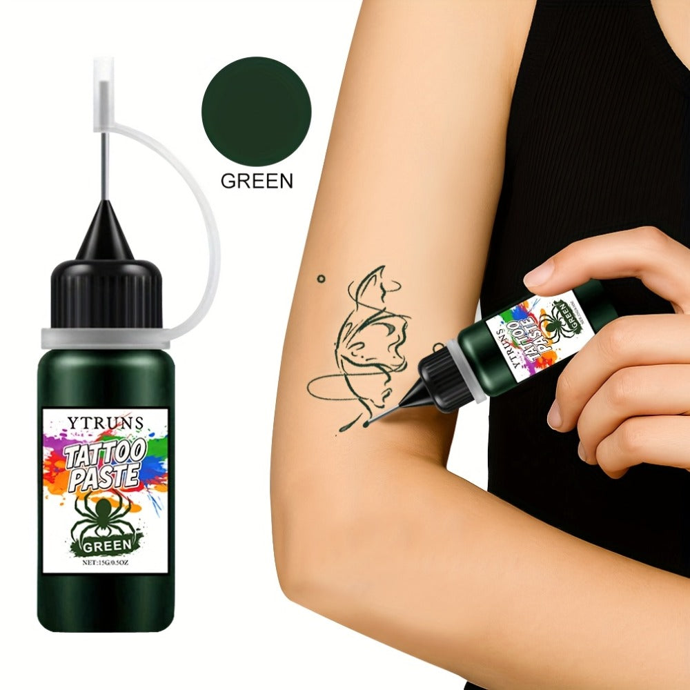 Liquid Body Paint Temporary Tattoo Ink – 7 Vibrant Colors, Fast-Drying Waterproof Formula, Plant-Based Squalane, Skin-Safe fo
