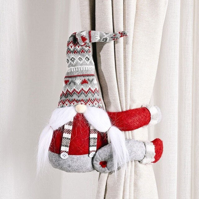 Festive Santa or Snowman Christmas Curtain Buckle Tieback