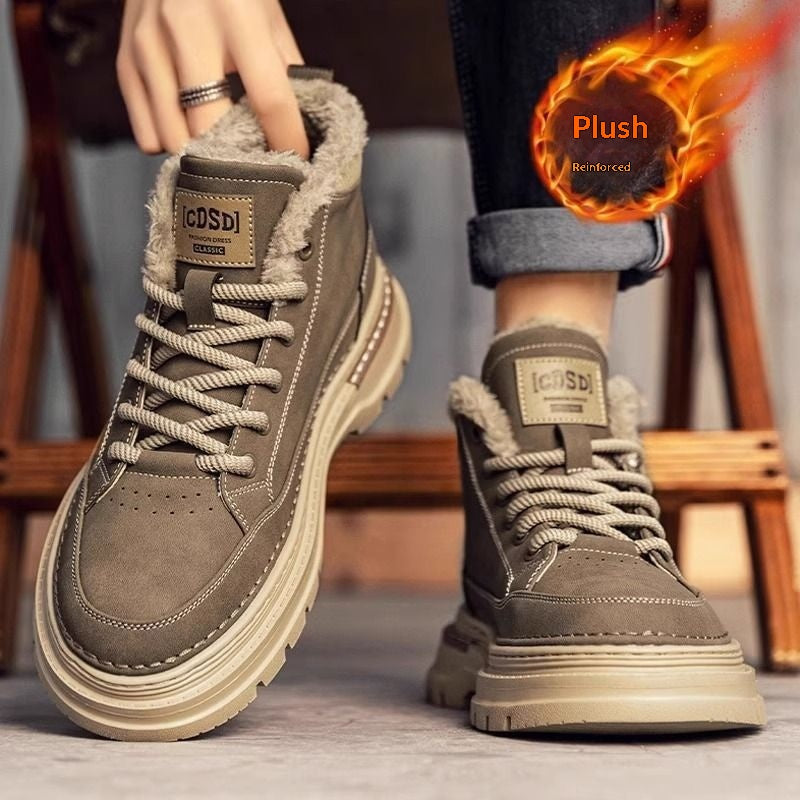 Men's Fleece-lined Thick Warm Outdoor Snow Boots