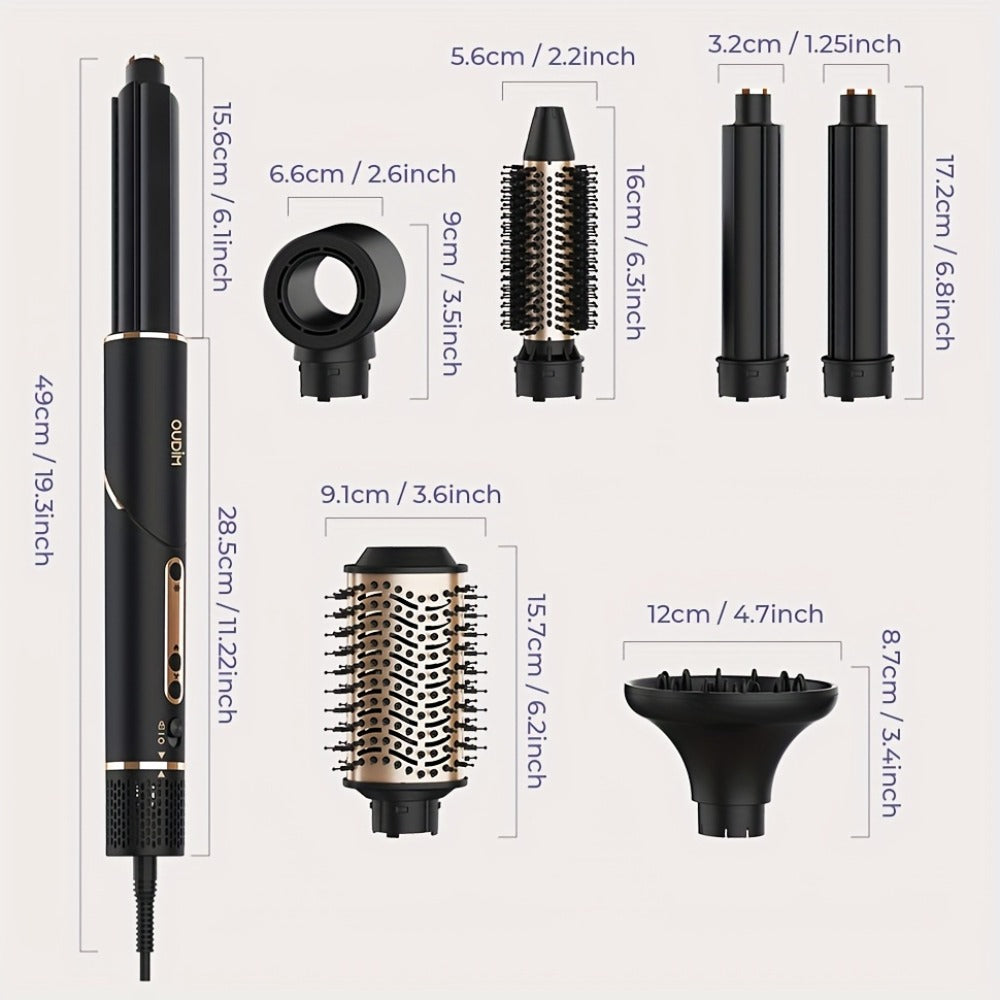OUDIM 6-in-1 Hot Air Brush Hair Styling Tool with 110, 000 RPM Motor, Foldable Handle and Storage Bag — image 23