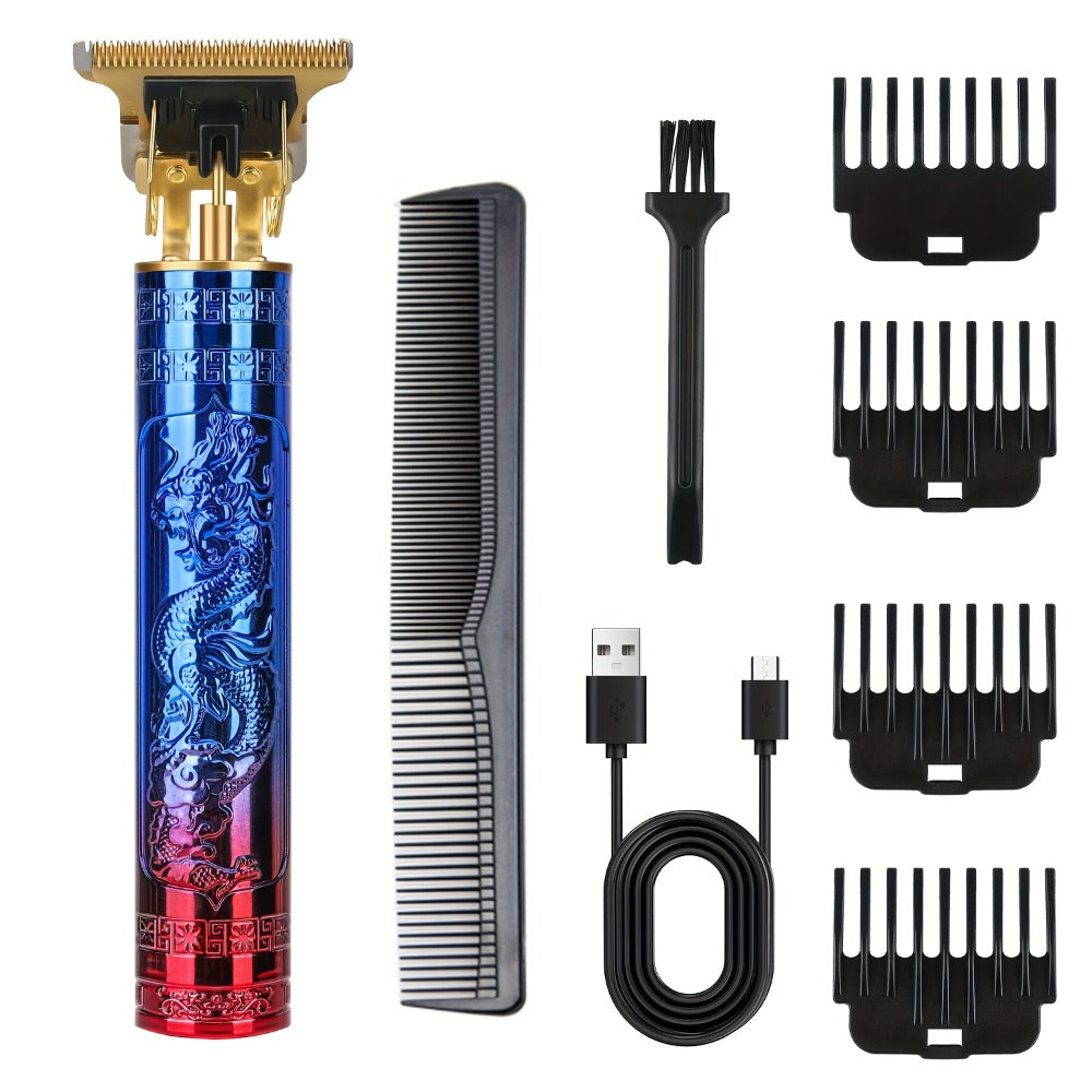 T-Blade Hair Trimmer with Four Guide Combs, USB Cable and Seven Dragon or Buddha Patterned Finish Options — image 14