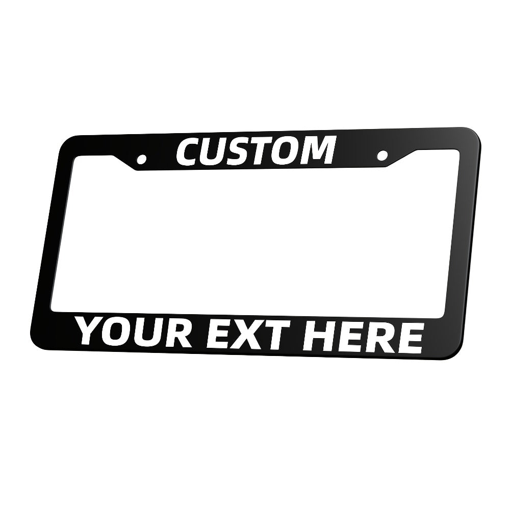 Custom License Plate Frame – 6 Font Styles, Heavy-Duty Weather-Resistant Car Tag Holder, Personalized Front & Rear License Pl