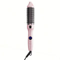 2-in-1 Hot Air Brush Straightener & Curler with Negative Ion Technology, Frizz-Free Blowout Brush with Adjustable Temp Contro