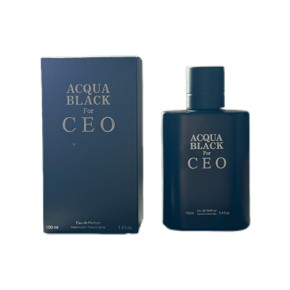 AOUA Black Acqua Aquatic Cologne for Men Eau de Parfum 3.4oz 100ml Fresh Lime Neroli Jasmine EDP Spray 1pc or 2pcs Set Gift f