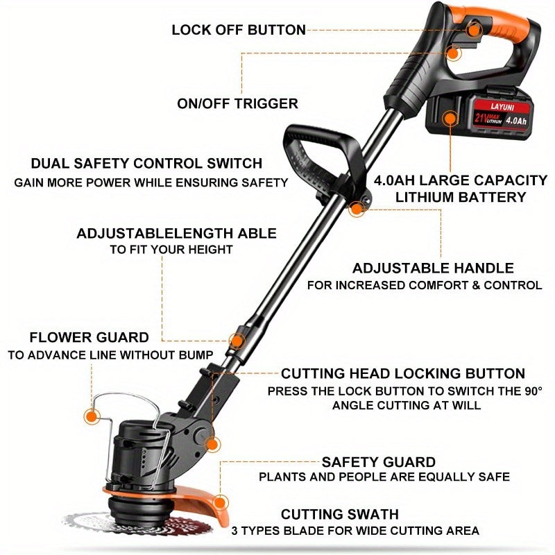 Weed Wacker Blades, Brush Cutter Trimmer Lawn Mower Replacement for Garden, Patio and Yard Use — image 2