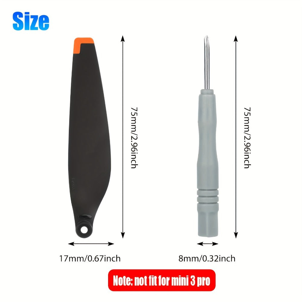 DJI Mini 3 Replacement Propellers 16pcs, Low-Noise Quick-Release Drone Blades Upgrade Kit with Screws & Screwdrivers — image 