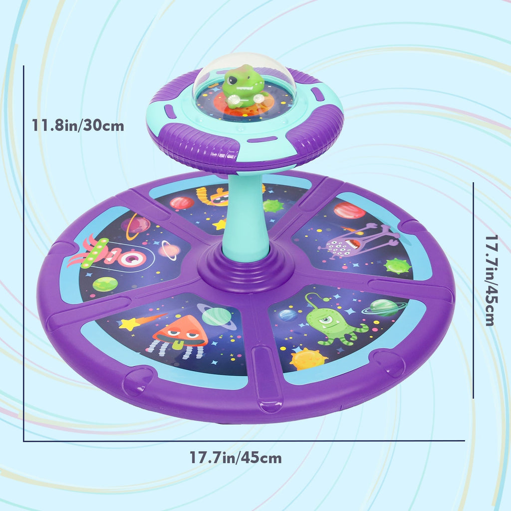 Dinosaur Spin Seat Toy for Toddlers 18 Months+, 360° Sit and Spin with Music, Indoor Interactive Sensory Balance Toy — image 