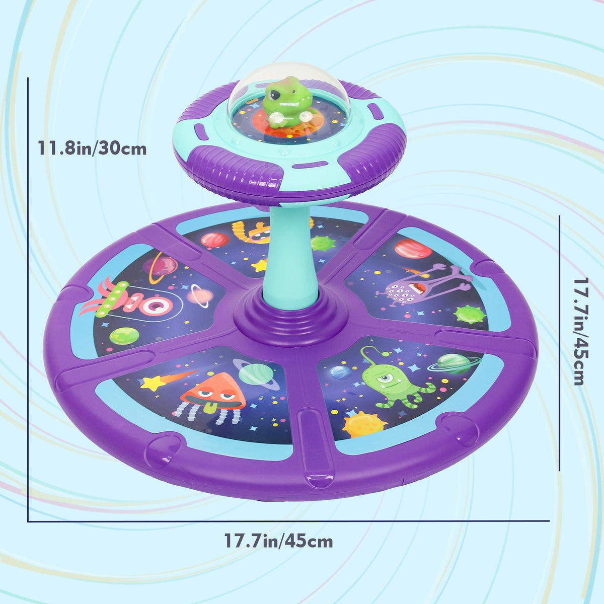 Dinosaur Spin Seat Toy for Toddlers 18 Months+, 360° Sit and Spin with Music, Indoor Interactive Sensory Balance Toy — image 