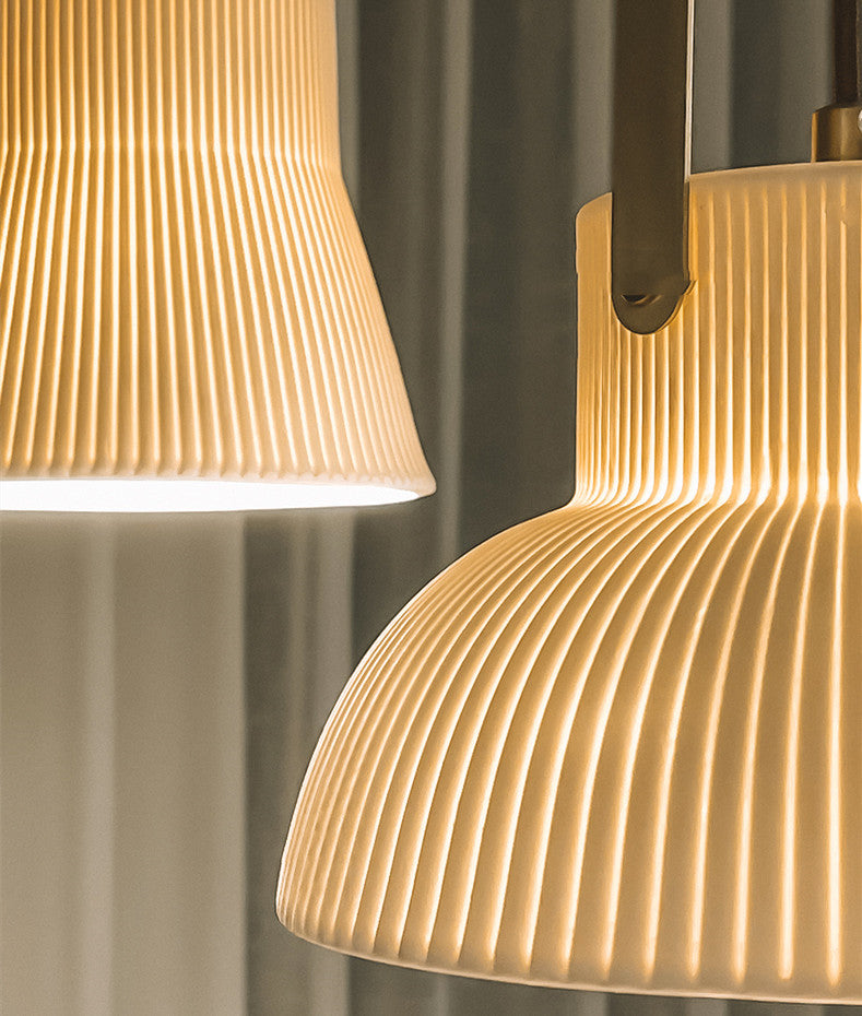 Nordic Japanese Simple Creative Light-transmitting Porcelain Chandelier