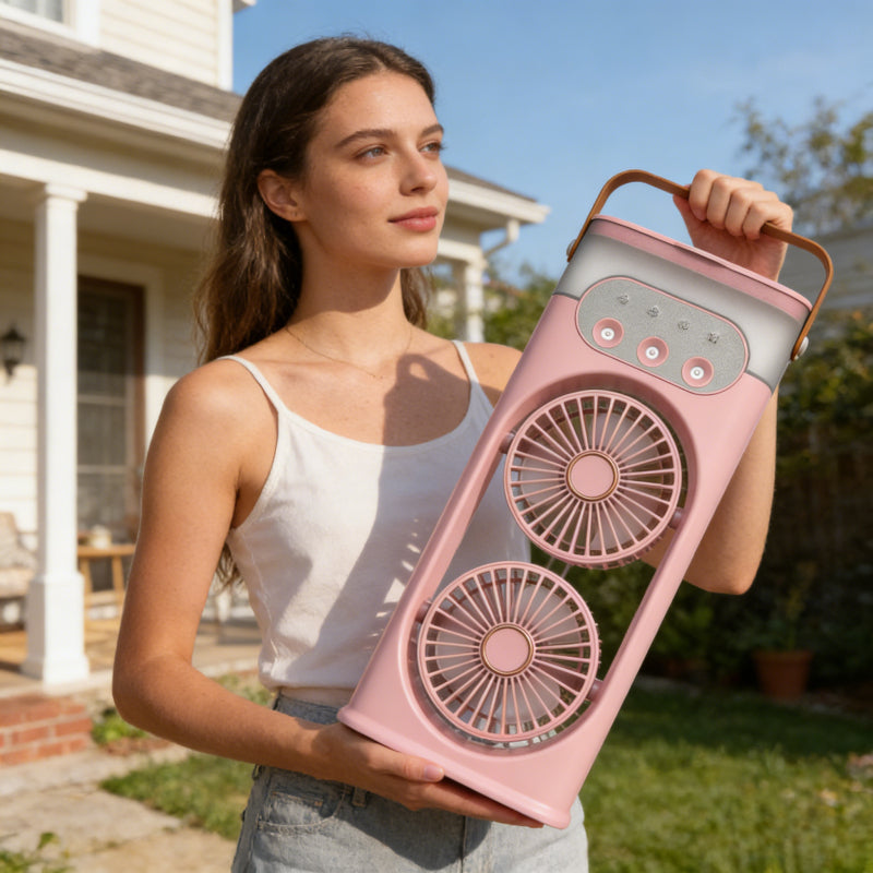 Portable Neck Fan, Bladeless Wearable Personal Fan USB Rechargeable Hands-Free Cooling Air Conditioner — image 2