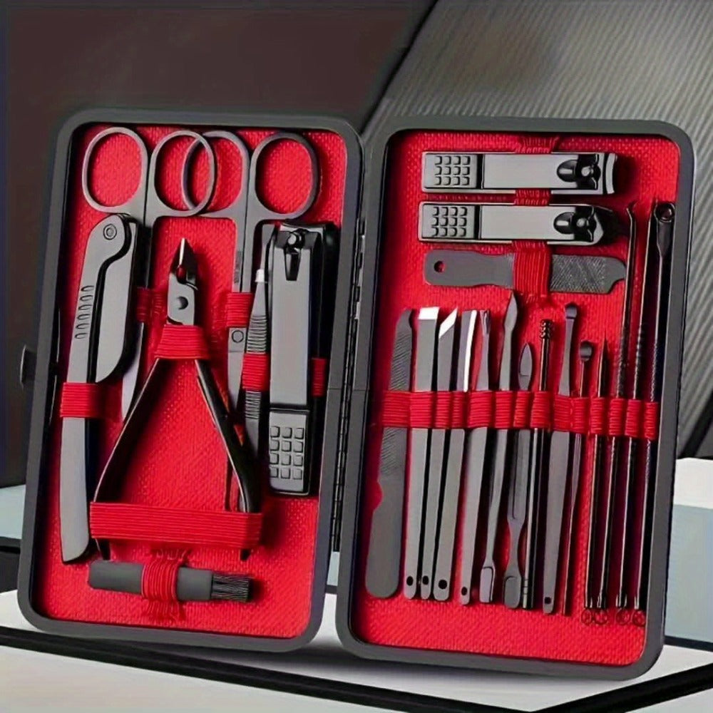 Three-Case Nail Grooming Bundle with 23-Piece Black-and-Red Tool Set in Each Zippered Case — image 10