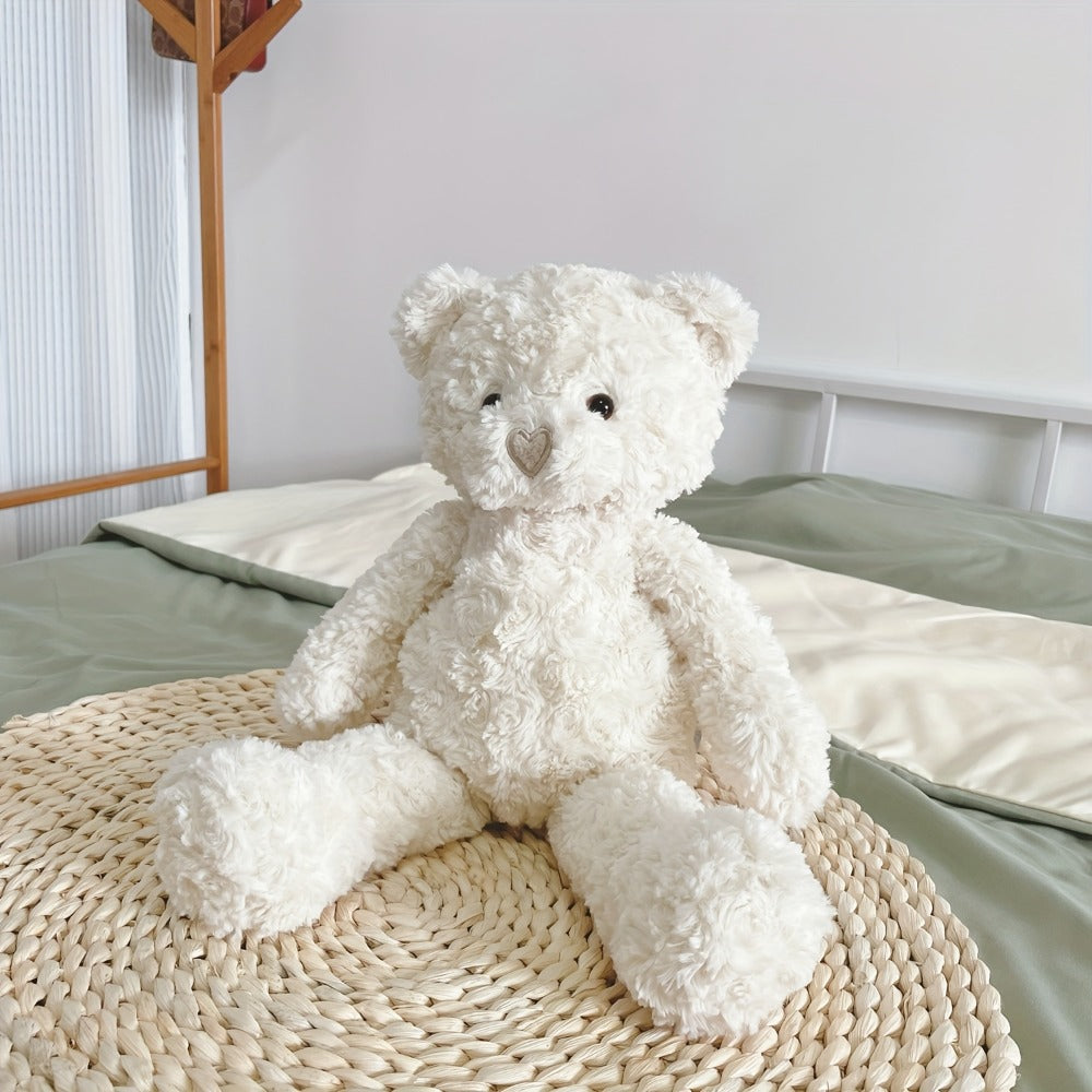 Stuffed Animal White Teddy Bear with Loving Heart Detail, Kawaii Theme and One product details Style — image 10