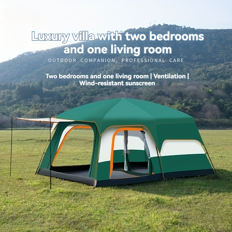 Camping Tent Two-Room Family Cabin with Shared Hall, Mosquito-Net Panels and Two Capacity Options — image 8