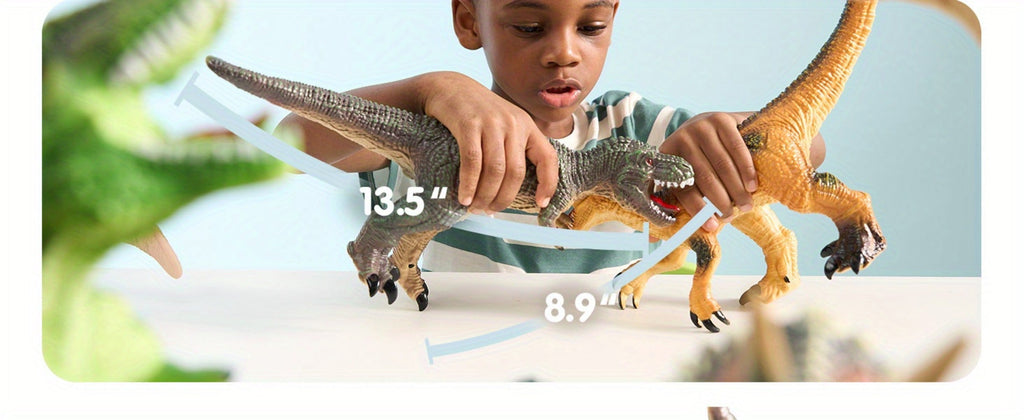 Toddler Dinosaur Figures with Educational Book, 6 Jumbo Realistic Dinosaur Toys for Toddlers 1+ Years — image 11