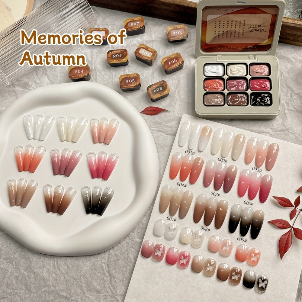 Gel Nail Polish 9-Color Mini Grid Sets for Ombre and Patting Art in 5 Curated Collection Options — image 10