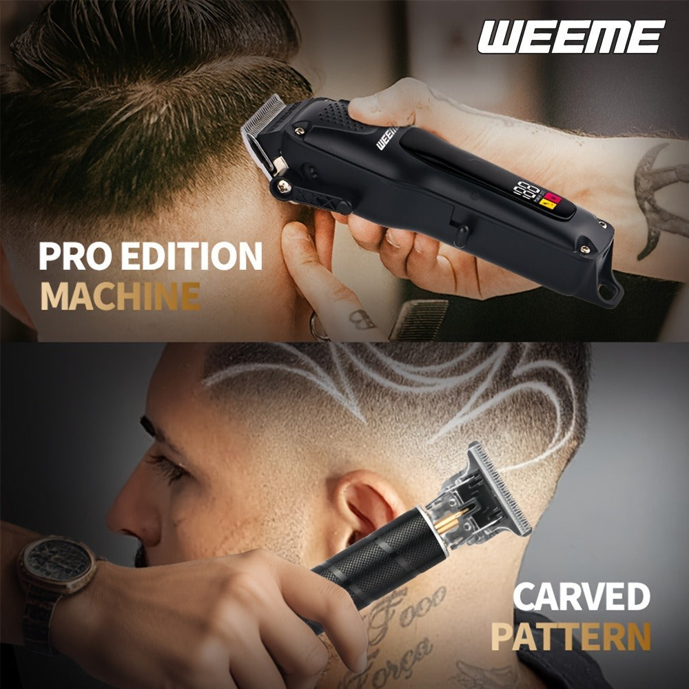 3-in-1 Hair Clipper Grooming Kit for Men – WEEME USB Rechargeable Cordless Beard Trimmer & Body Shaver Set, Home Barber Hair 