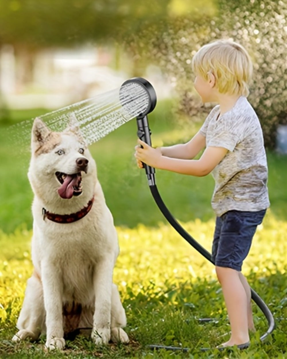 Portable Camping Shower – 6000mAh Battery, 120-Min Runtime, 6 Spray Modes, Smart Display, for Camping, Car Washing, Pet Clean