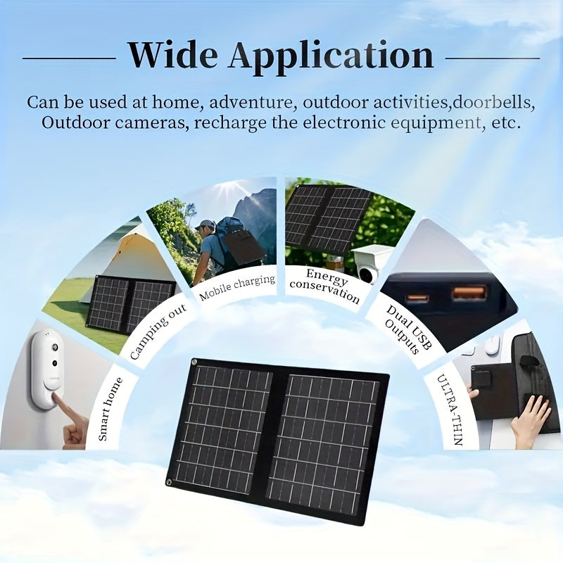 Solar Panel Charger, Foldable Portable Camping RV Power Station Laptop for Garden, Patio and Yard Use — image 4