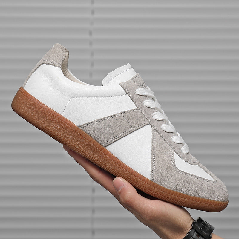 Japanese Retro White Sneakers - Unisex Minimalist Trainers