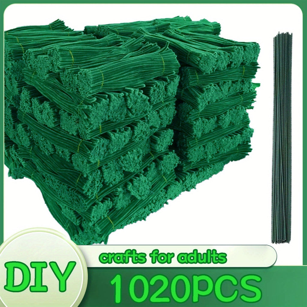 Pipe Cleaners 1020pcs Chenille Stems 20 Colors, Upgraded Thick Fuzzy Sticks with Patterned Rods for Kids Adults Teachers — im