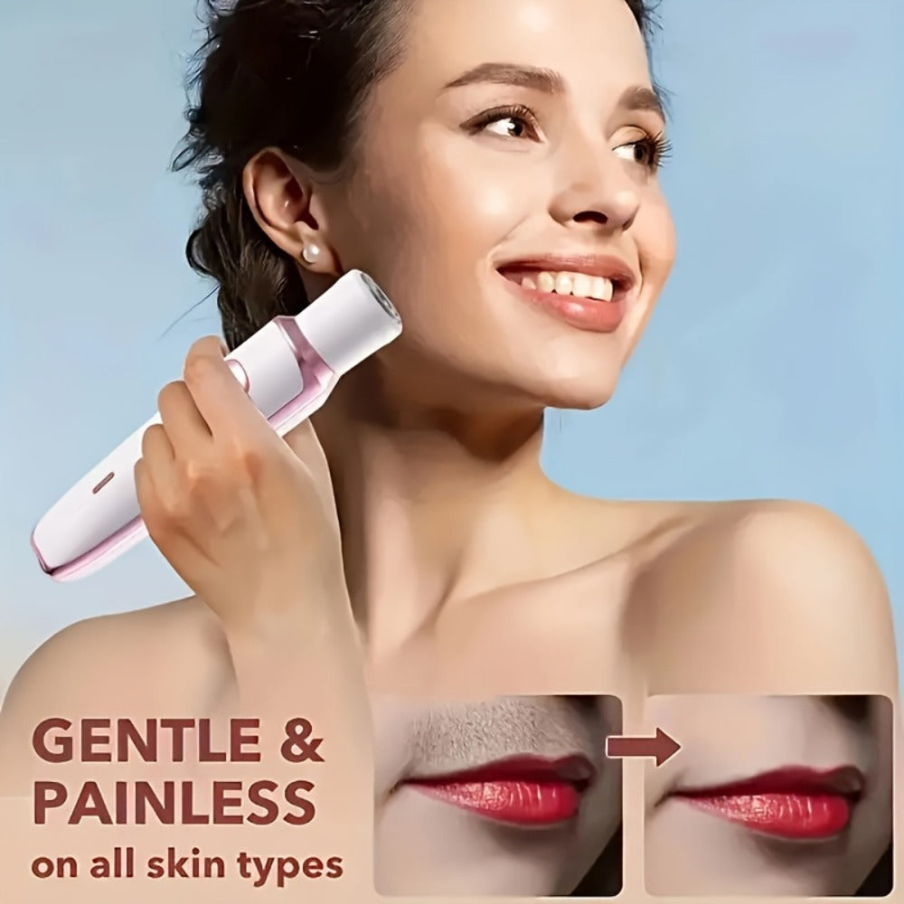 Rechargeable Facial Hair Remover Set for Women with Pink and Purple Multi Tool Options for Grooming — image 8