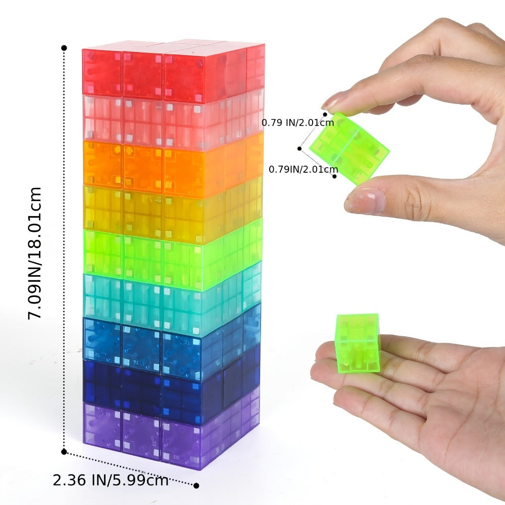 3D Magnetic Cubes 54PCS for Kids, True Three-Dimensional STEM Building with the Listed Color, Size or Set Options for Everyda