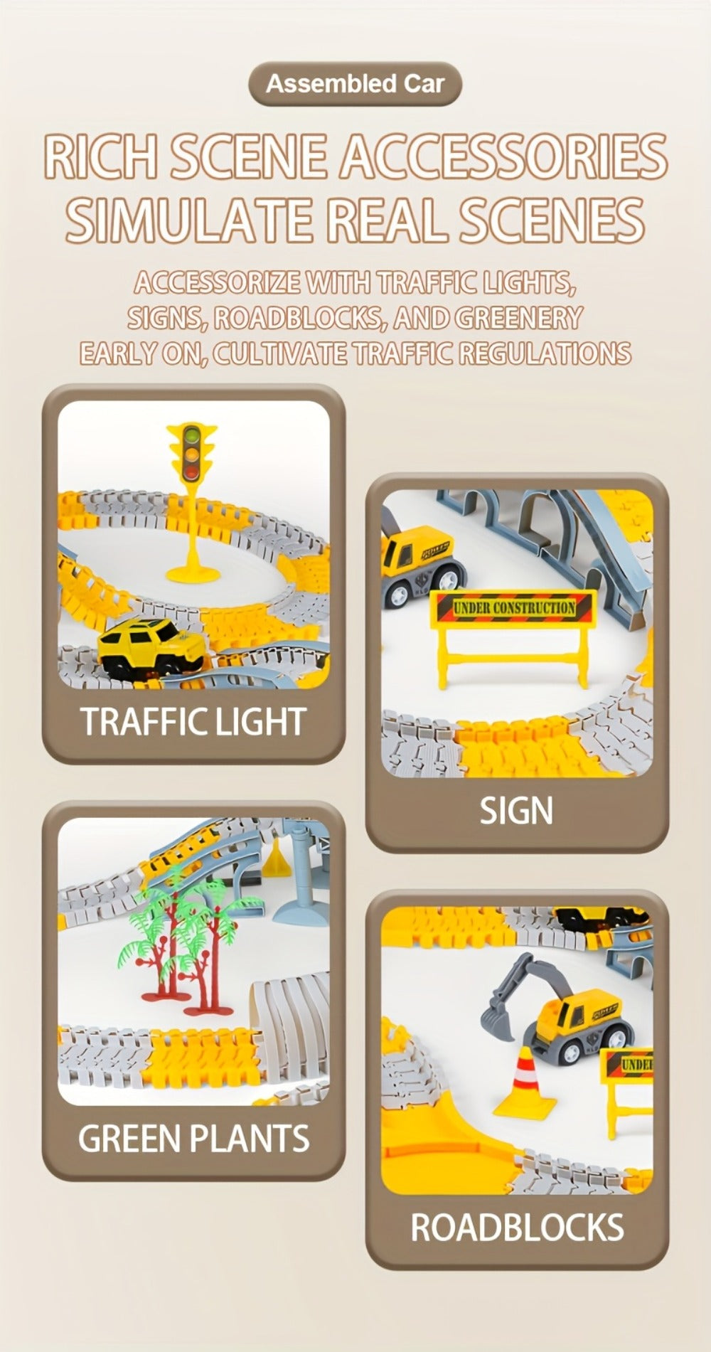 Roller Coaster Track Set 467pcs for Kids Ages 3 4 5 6 7 8 with the Listed Color, Size or Set Options for Everyday Use — image