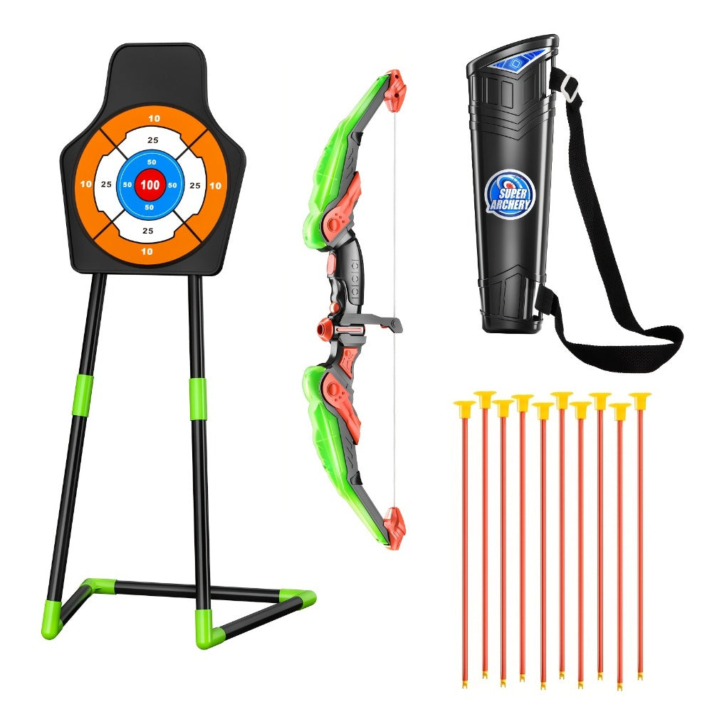 Kids Bow and Arrow Archery Set 10 Suction Cup Arrows Quiver Standing Target with the Listed Color, Size or Set Options for Ev