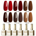 Gel Nail Polish Set with XEIJAYI Label, 6 Red Glitter Gel Colors in Gilded Bottle Set 36 for UV LED Cure — image 14