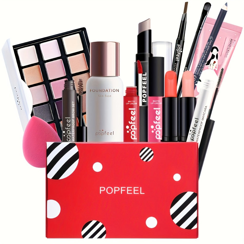 Squalane Eye Makeup Kit 40 Shades – Berry Pink Purple Shimmer Eyeshadow Palette with Mascara, Eyeliner, Brow Pen & Brush — im