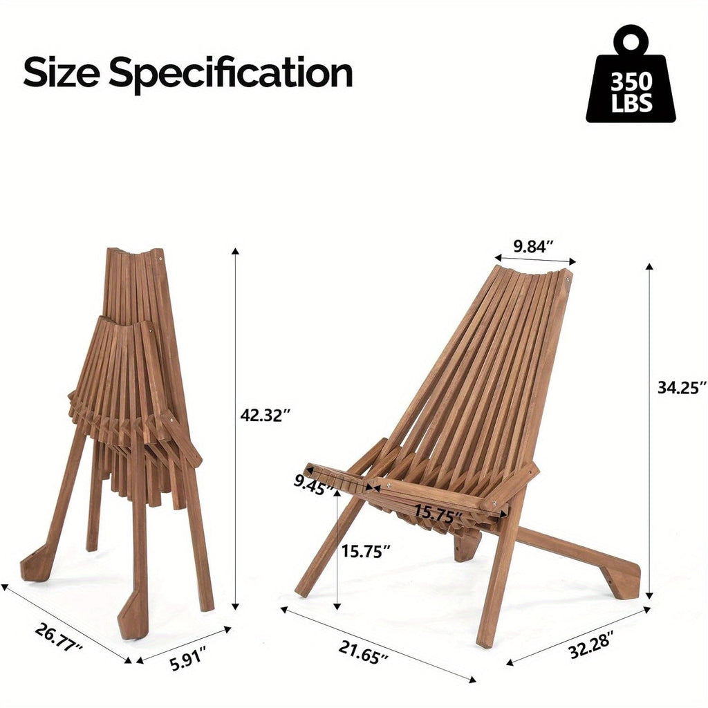 Wood Folding Outdoor Chairs Set of 1/2/4 for Camping, Travel and Outdoor Use, with the Listed Configuration — image 4