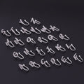 26 English letters micro inlaid zircon nose clip fake nose ring without hole puncture nose ornament - V.I.P Digital Presence