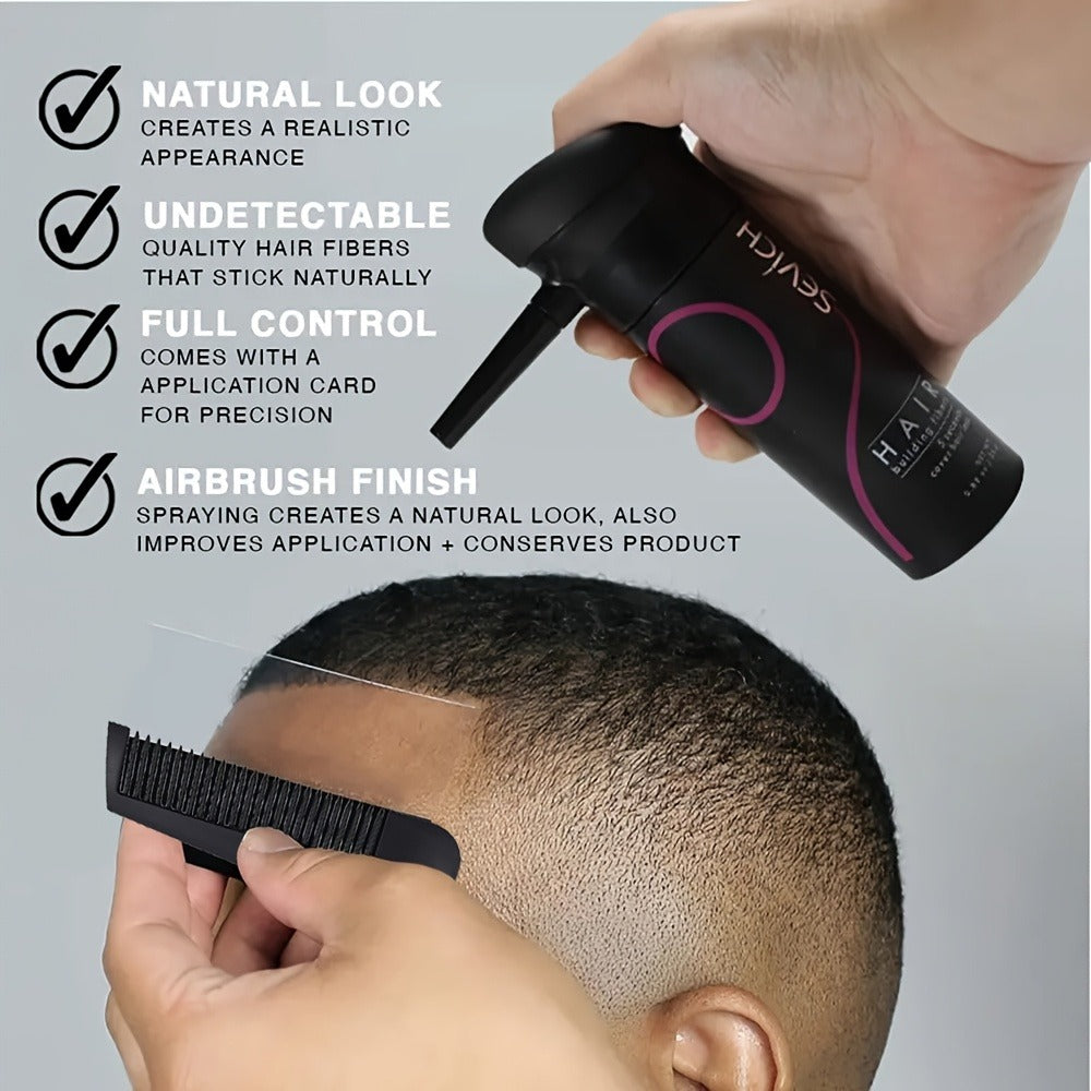 Hair Thickening Fibers Set 2-in-1 with Applicator Spray - Instant Volume & Fuller Look for Thinning Hair — image 2
