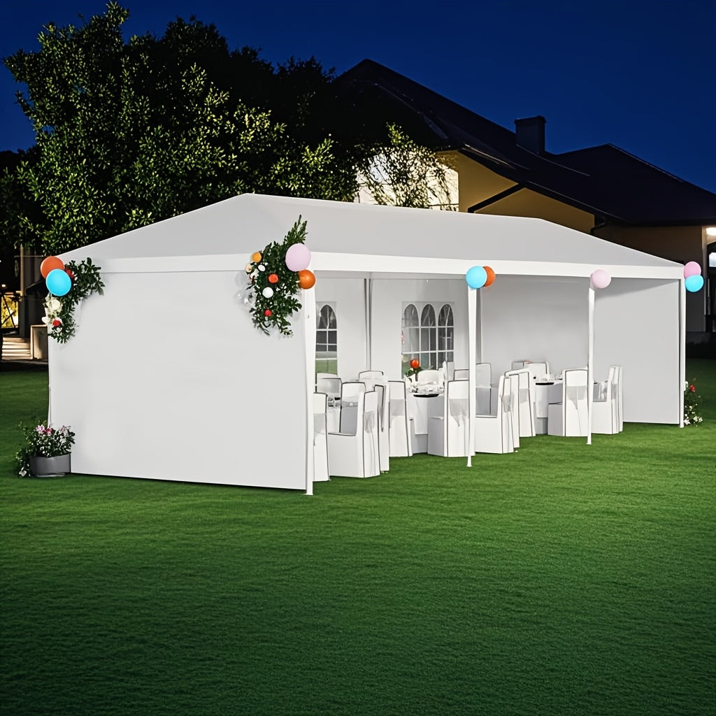 10x30ft Outdoor Party Tent Canopy with 5 Removable Sidewalls for Garden, Patio and Yard Use — image 4