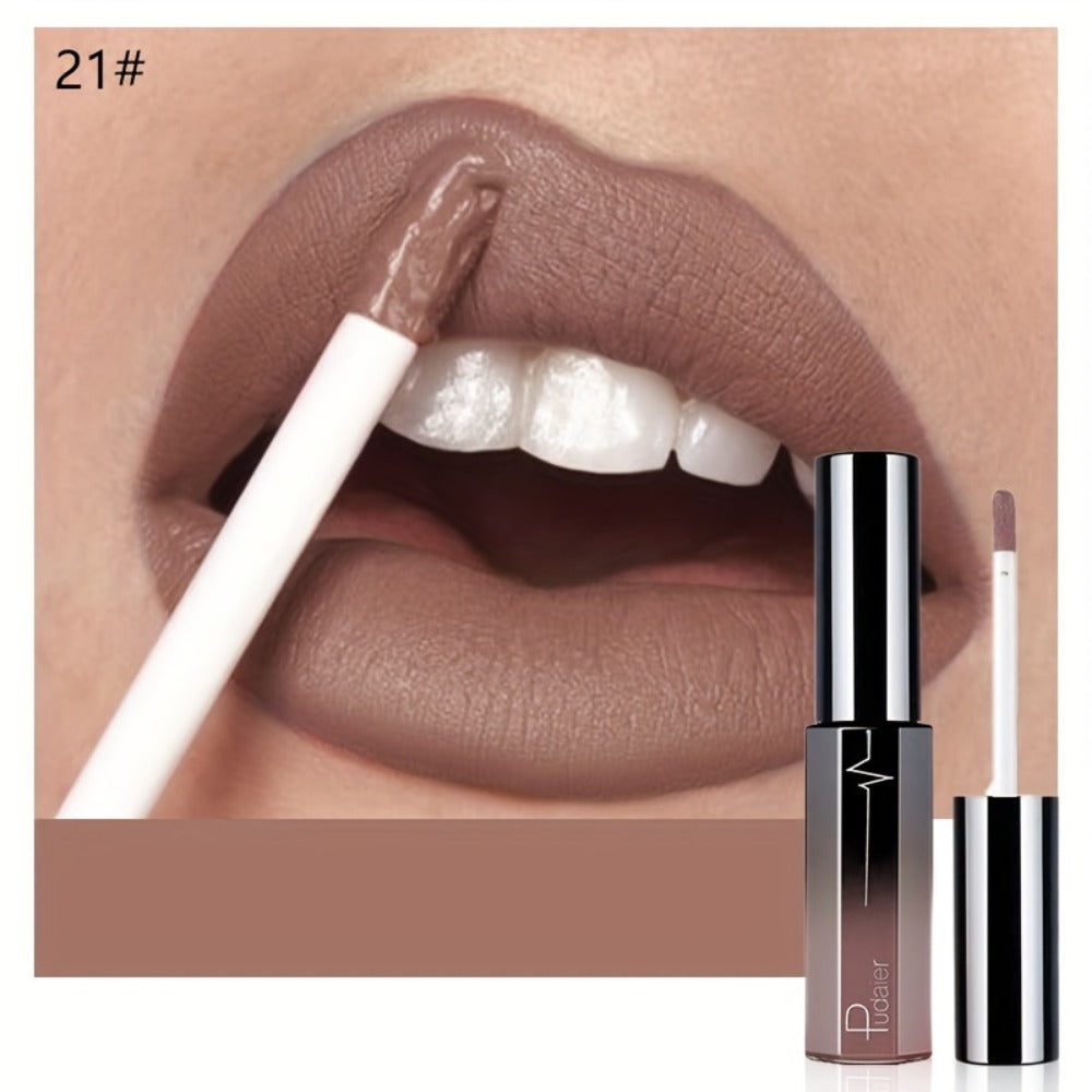 Semi-Matte Liquid Lip Color in Six Numbered Shades with 9.3cm Gradient Tube and Wand Applicator — image 8