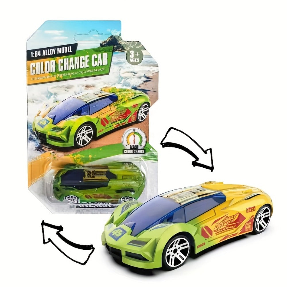 Six-Piece Temperature-Responsive Color-Changing Die-Cast Toy Car Set with Assorted Vehicle Styles — image 7