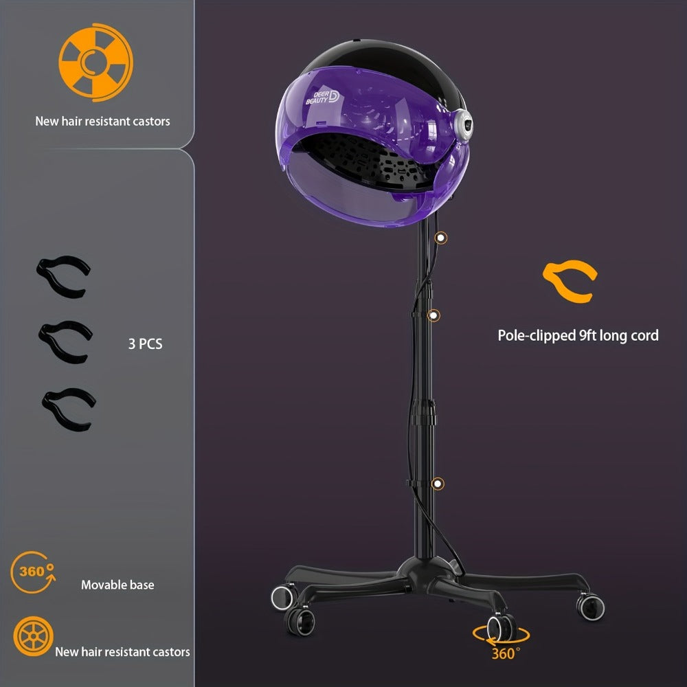 Ionic Floor-Standing Hooded Hair Dryer 1875W, Adjustable Height Professional Salon Hood Dryer for Deep — image 17