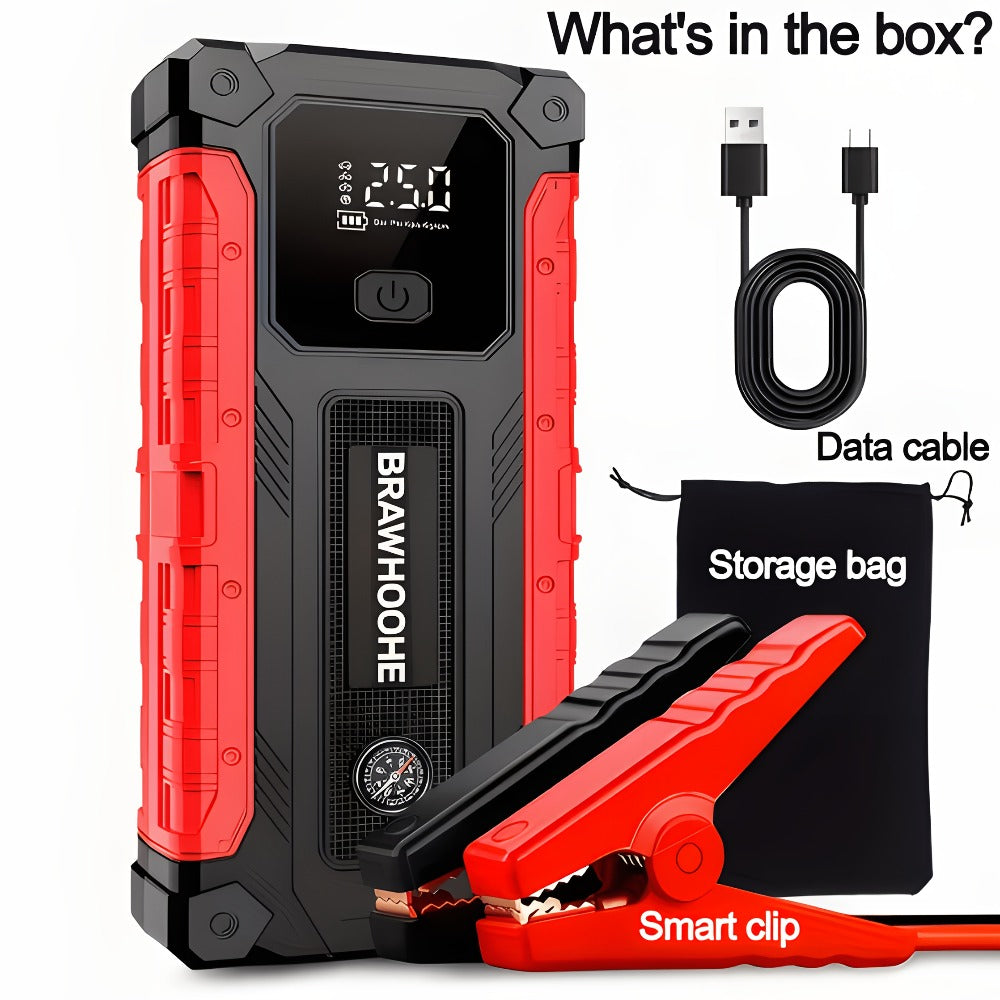 160PSI Air Pump Jump Starter 12V – Portable Car Emergency Starter, LED Light & Battery Charger, Winter Essential, 2 Styles — 