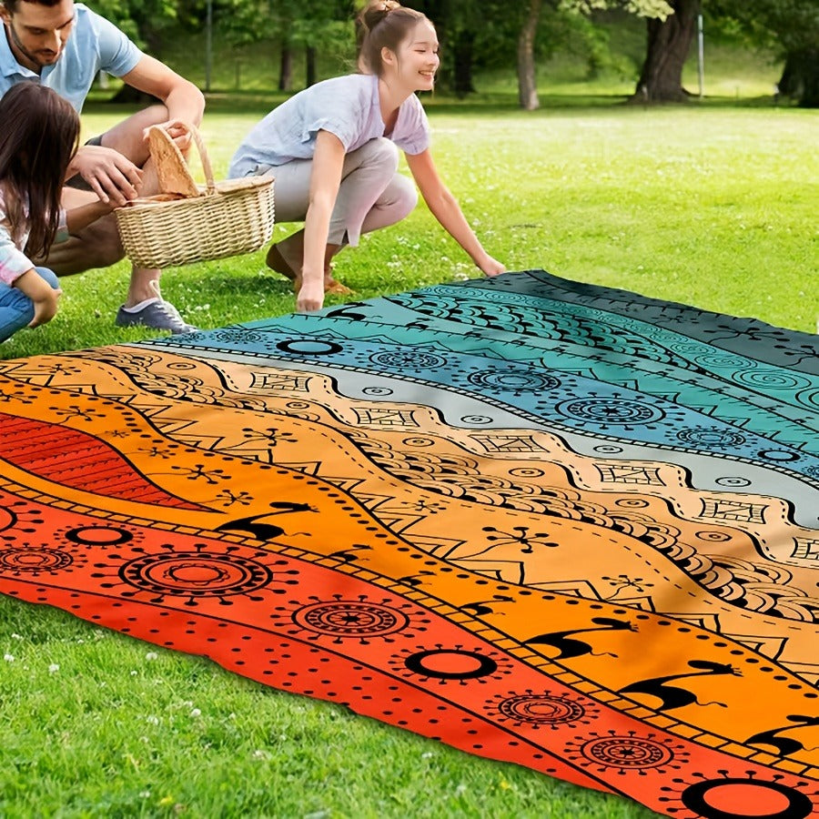 Printed Beach Mat with 19 Exact Size-and-Pattern Options, 198 x 205cm to 275 x 305cm with Stakes and Pouch — image 30
