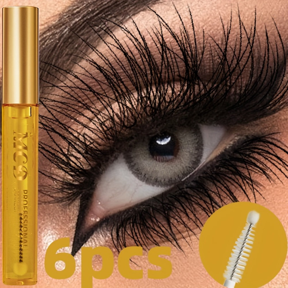 Eyelash Serum 6-Pack for Women - Natural Lash Growth & Enhancement Gel Formula, Conditioning Curling Effect — image 4