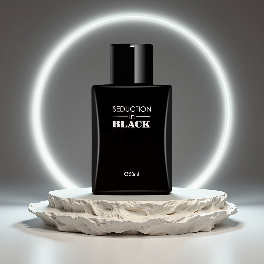 Cologne Eau de Toilette for Men SEDUCTION in BLACK 50ml Spray with Black Bottle and Boxed Presentation — image 6