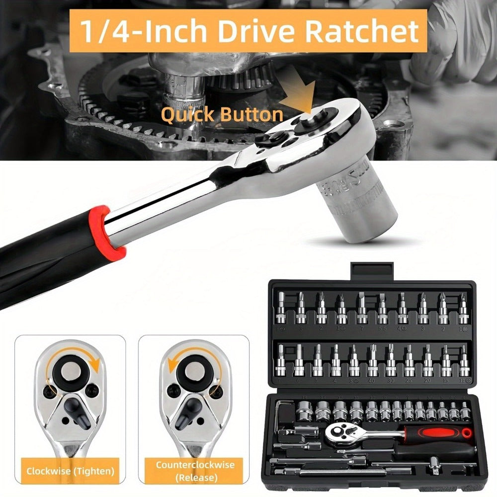 Automotive Socket and Hand Tool Kit in 45-Piece Case or 898-Piece Rolling Cabinet Checkout Options — image 8