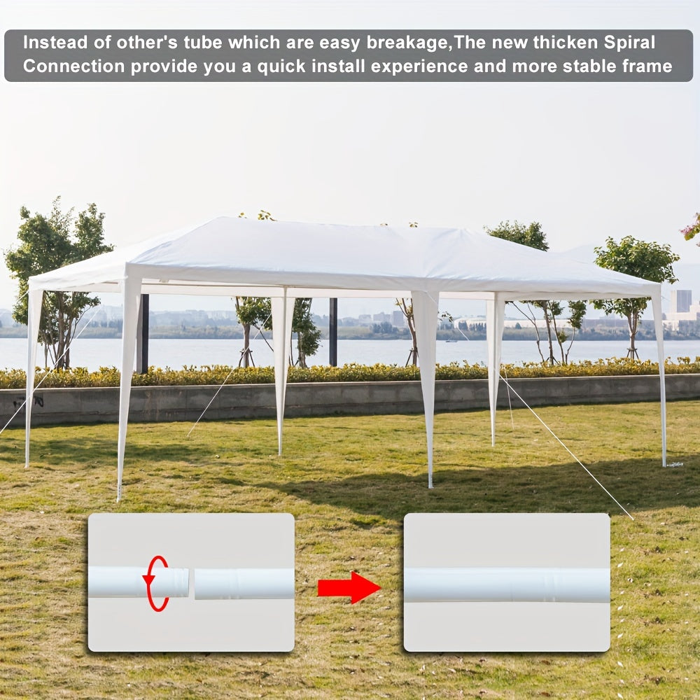 Party Tent White Waterproof 4 Sidewalls | Wedding Backyard Event Patio — image 6