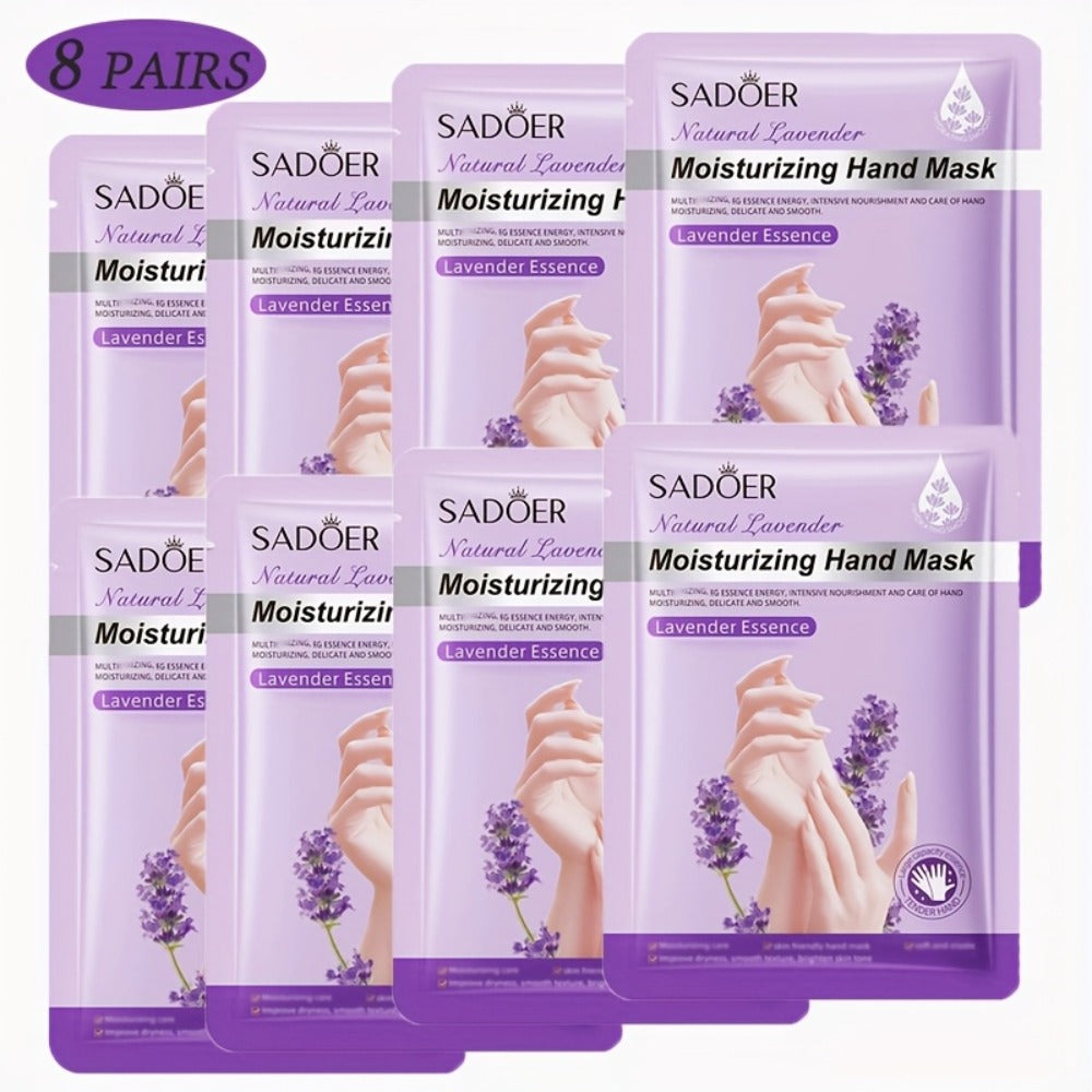 Moisturizing Hand Mask Gloves Glycerin & Lavender 4 & 8 Pairs – Natural Essential Oil Deep Hydrating Hand Spa Treatment — ima