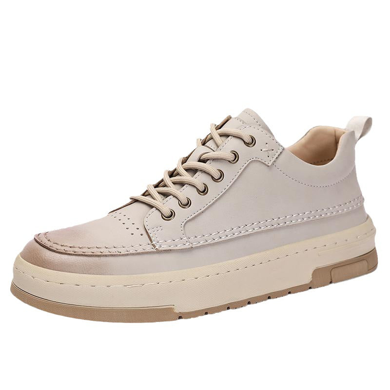 Men's Premium Cowhide Casual Sneakers - Fashion Leather Trainers