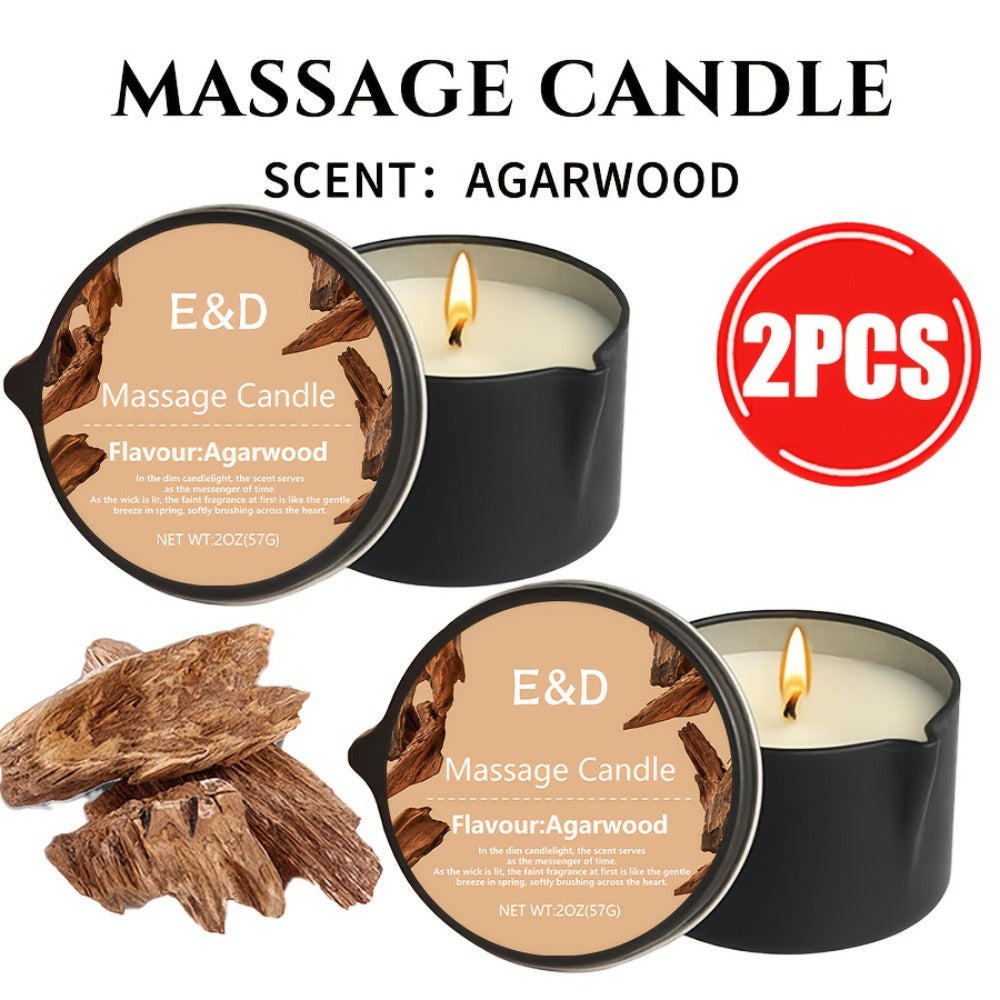 Massage Oil Candle 2-in-1 Soy Wax Scented Candle with Essential Oil – Moisturizing Warm Body Lotion for Spa Pedicure Relaxati