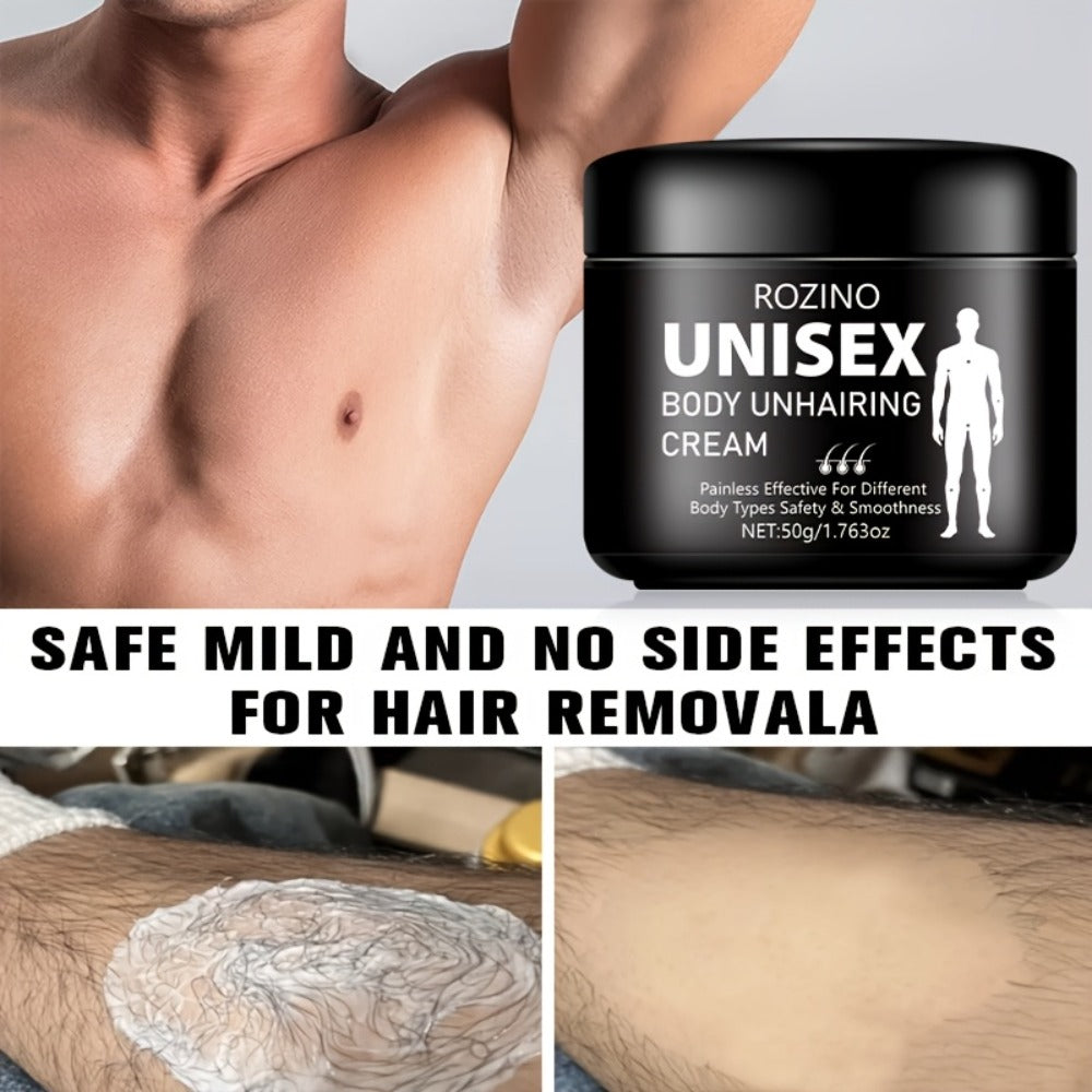 Hair Removal Cream ROZINO 50g Black Jar with Single or Two-Pack Options for External Body Grooming — image 8
