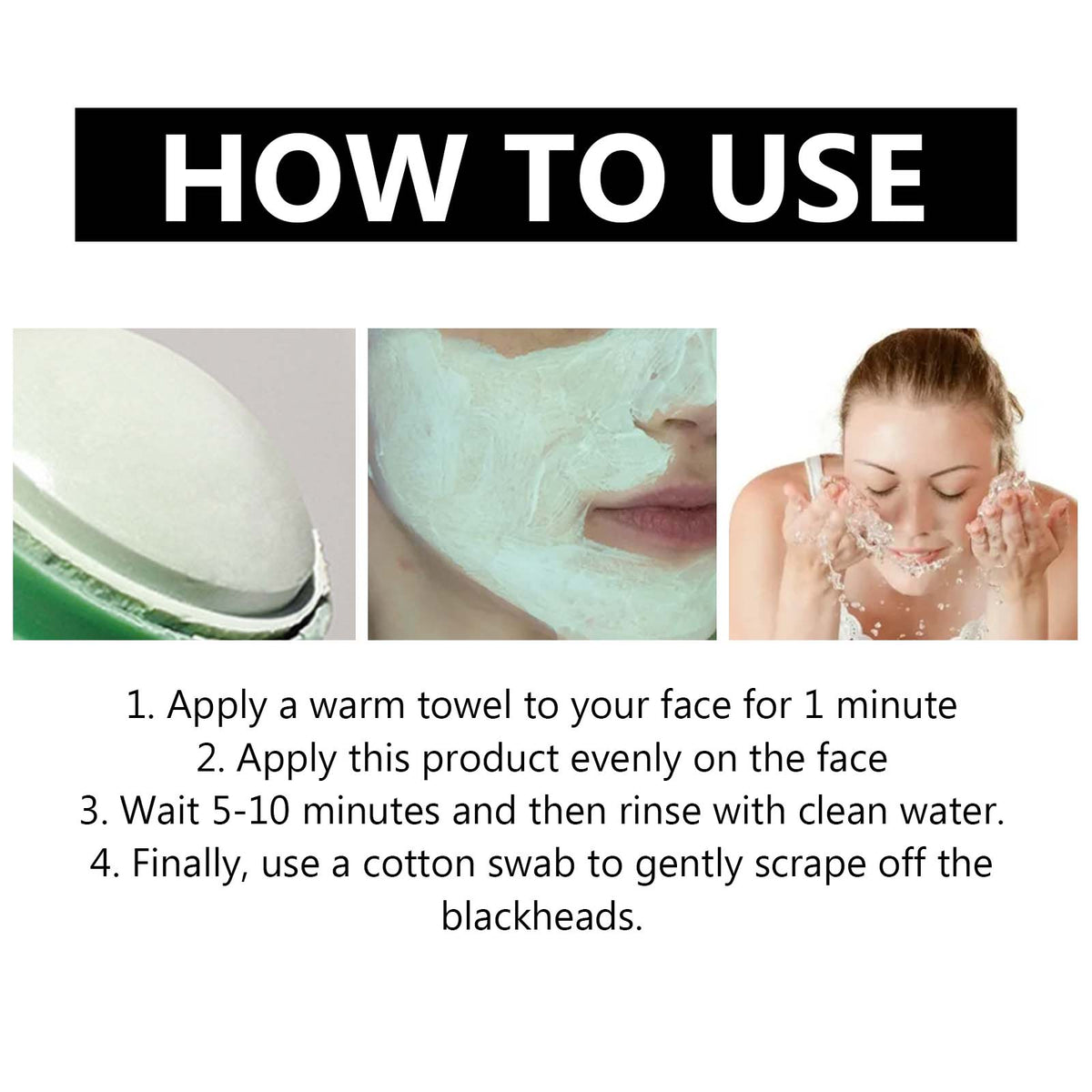Blackhead Cleansing Mud Mask Cleans Blackhead Skin Oil, Tightens Pores, Cleans And Moisturizes Skin